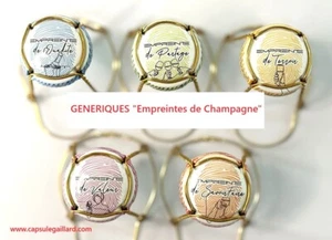 Série de 5 Capsules de champagne - GENERIQUE "Empreintes de Champagne" - Afbeelding 1 van 1