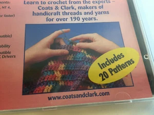 Crochet made easy interactive CD-ROM Coats & Clark company includes 20 patterns - Picture 1 of 12