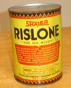 Vintage NOS Rislone "The Oil Alloy" ein Quart Ganzmetalldose (voll) - Bild 1 von 6