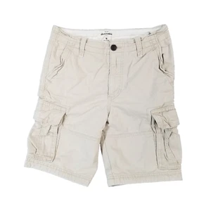 Abercrombie & Fitch cargo shorts Youth 16 30x9 beige heavy cotton urban grunge - Picture 1 of 13