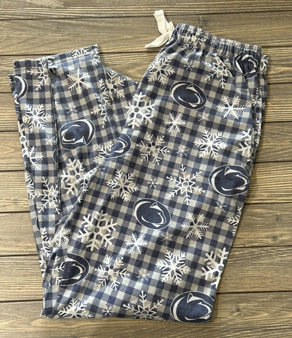 Boxercraft Penn State Nittany Lions Snowflake Pajama Pants Large NCAA NWT Gift Cover