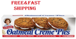 Little Debbie Haferflocken Crème Pies, 12 einzeln verpackte Sandwich Cookies, 16,2 - Bild 1 von 6