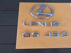 2006-2010 Lexus GS430 OEM Chrome Rear Trunk Lid Emblems Symbol Badge - Picture 1 of 1