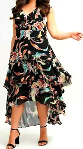 TS TAKING SHAPE plus sz XL / 24 Lyndel High Low Dress layered floaty NWT rrp$250 - Picture 1 of 2