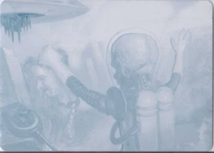 Mars Attacks Invasion - CYAN PRINTING PLATE #49 Alliance Annihilated - Picture 1 of 2