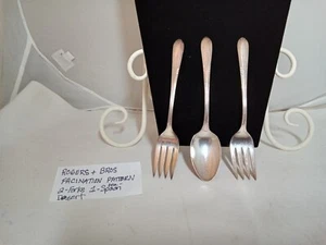 ROGERS & BROS. "FACINATION "PATTERN 2 DESSERT FOLKS 1 TEASPOON SILVERPLATED... - Picture 1 of 8