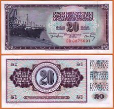 YUGOSLAVIA 1974 UNC 20 Dinara/Dinarjev/Dinari Banknote Paper Money Bill P-85(2)