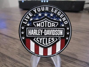 Harley-Davison Motorräder Live Your Legend Challenge Münze #984T - Bild 1 von 7