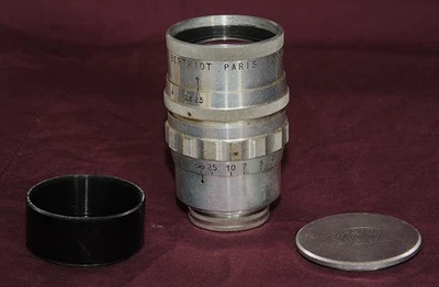 OBJECTIF SOM BERTHIOT PARIS TELE-CINOR 2,5/75 MM MONTURE C - Photo 1/4