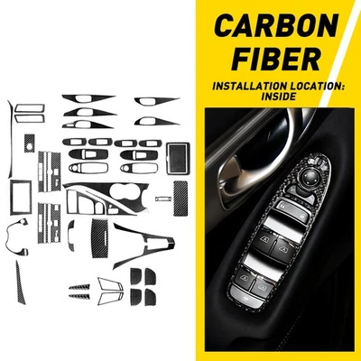 Juego de 50 cubiertas interiores para Infiniti Q50 Q60 2014-20 fibra de carbono estilo 50 Foto 1 de 4