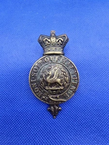 Original Monmouthshire Regiment (South Wales Borders) Post 1881 Glengarry Badge - Foto 1 di 2