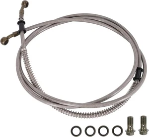 86" Stainless Braided Hydraulic Brake Hose Line for GY6 Kazuma Sunl Silver  - Bild 1 von 6