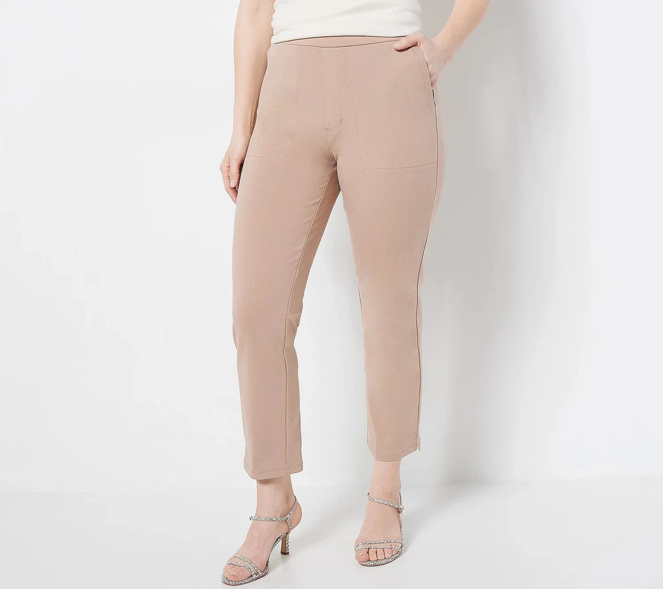 Pantalones Cortos Susan Graver Fin de Semana Regular Premium Elastizados Cálidos Taupe XXS Nuevos Foto 1 de 1