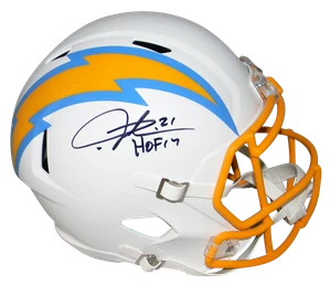 LADAINIAN TOMLINSON SIGNED SAN DIEGO CHARGERS FULL SIZE SPEED HELMET W/ HOF 17 - Picture 1 of 1