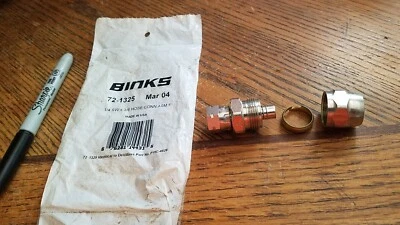 Binks, Hose connector, 1/4 SW x 3/8" hose, 72-1325,  New - Image 1 of 3