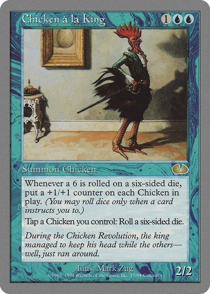 Chicken a la King Unglued NM Blue Rare MAGIC THE GATHERING MTG CARD ABUGames - Image 1 of 1
