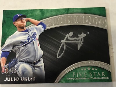 Julio Urias 2017 Topps Five Star Silver Signatures 11/15 AUTO #SS-JU NM Signed - Image 1 of 4