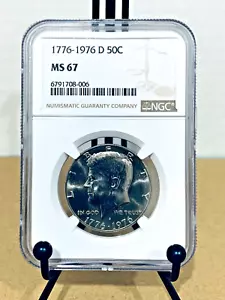 1976-D Kennedy halber Dollar NGC MS67 postfrisch 67 #6791708-006 - Bild 1 von 2