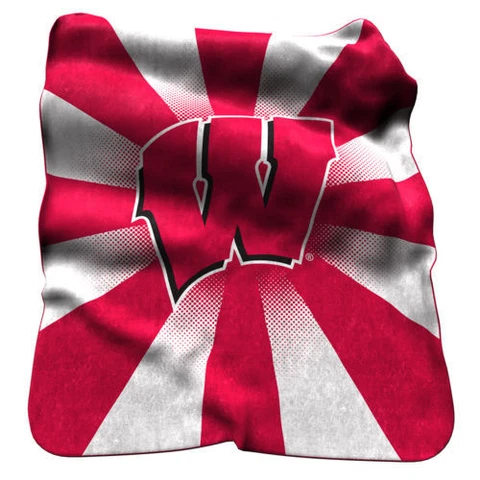 Wisconsin Badgers New Official Raschel Throw by Logo Chair Inc. 50 x 60 Cover