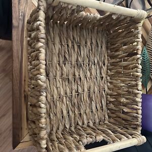 large wicker basket with handle