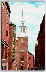Postal The Old North Church Salem Street Church Boston MA Massachusetts de colección - Imagen 1 de 2