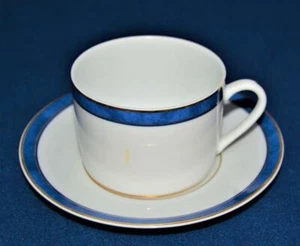 New BERNARDAUD Limoges France Cobalt Blue Band UNIVERS AZUR Set Cup & Saucer - Picture 1 of 5