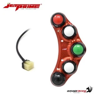 Pulsantiera JetPrime stradale sinistra 5 tasti rosso Yamaha Tmax 530 2012-2016 - Picture 1 of 8
