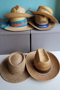 Vintage Straw Hats PICK 1: Puerto Vallarta Beach Club, VTG Sea World, Cuba - Picture 1 of 72