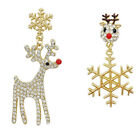  Alloy Snowflake Elk Earrings Woman Christmas Tree Delicate Jewelry