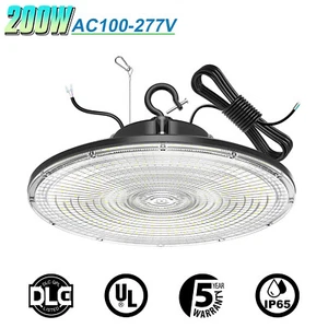 200W UFO LED High Bay Light Garage Factory Warehouse Commercial Industrial Lamp - Picture 1 of 11