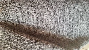 BLACK WITH WHITE WOVEN COTTON BLEND UPHOLSTERY FABRIC - Picture 1 of 2