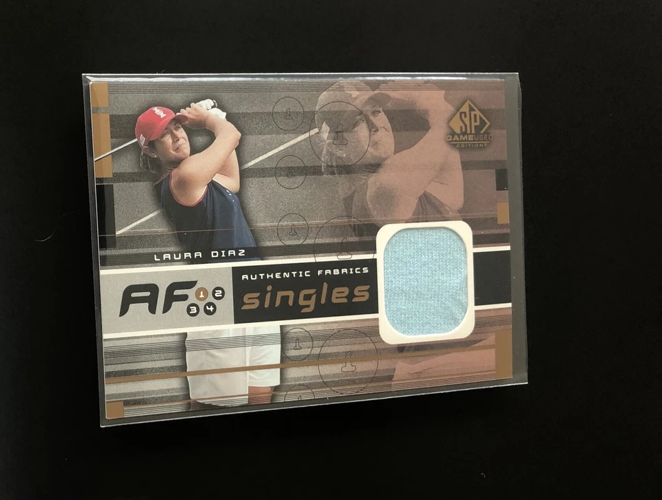 2003 UD SP Game Used Ed. LAURA DIAZ Authentic Fabrics Singles Golf Shirt Patch - Image 1 of 1