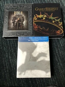 GAME OF THRONES SEASONS 1-3 BLU-RAY/DVD COMBO SETS, SEASONS 1,2,3, GREAT SHAPE - Picture 1 of 2