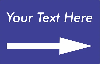 个性化铝制标志定制与您的消息与箭头 12 英寸 x 18 英寸 — 第 1/4 张图片