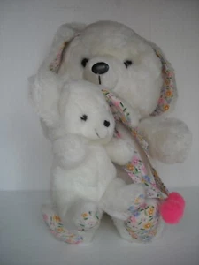 CANE BIANCO A FIORI FIGLIO FOULARD CM 65 A G RICORDI ANNI '80 - Imagen 1 de 1