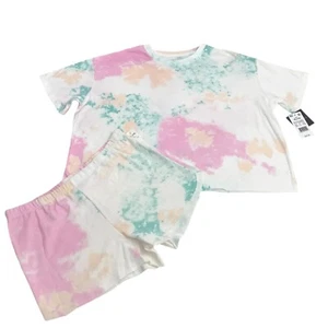 Grayson Threads Kids Girls Size XL 14 T-Shirt & Shorts Set Tie Dye Multicolor - Picture 1 of 14