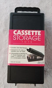 New SoHo Cassette Storage Tote Carrying Case Holder Holds 17 Tapes VINTAGE NOS - Picture 1 of 4