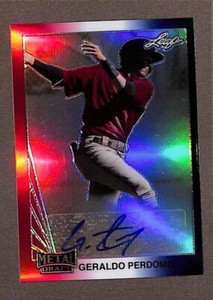 2020 Leaf Metal Draft Auto #LA-GP1 Geraldo Perdomo Red White Blue Refractor /10
