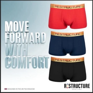 limited edition classic mens underwear organic bamboo boxer short trunk 3pack - Picture 1 of 24