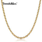 2/3mm Yellow Gold Plated Figaro/Rope/Cuban/Box/Link Chain Necklace Choker 16-30"