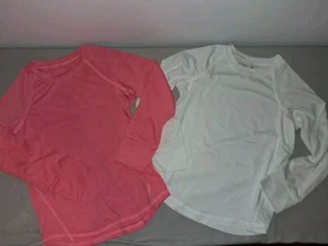 Girls LOT of 2 Primary kids Per4orm base layer shirts, white and pink size 4 - Picture 1 of 7