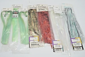 8) Fly Tying Flashabou Twisted Flash Tinsel Strands - US Stock - Various Colors - Picture 1 of 5