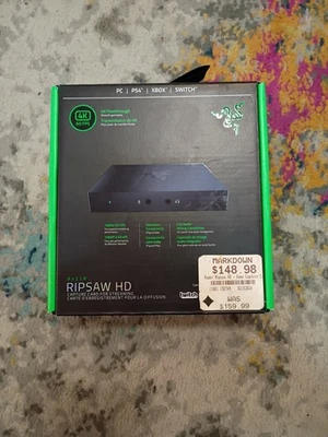 Razer Ripsaw HD Game Streaming Capture Card: 4K Passthrough - 1080P FHD 60 FPS - Image 1 of 4