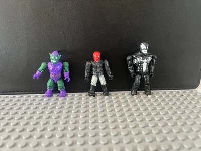 Marvel Mega Bloks Lot (3) Green Goblin Red Skull & Venom Pre-Owned Sold As Is - Image 1 of 2