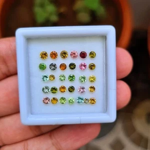 Mix Color Sapphire 4 mm Round Cut Lot 20 Pcs Certified Natural Loose Gemstone - Picture 1 of 6