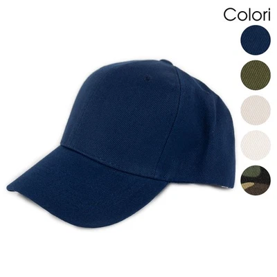Cappello con visiera a becco cappellino uomo donna berretto Baseball jeans golf - Immagine 1 di 3