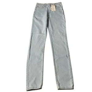 Jeans donna Mango taglia 4 skinny vita alta lavaggio chiaro pantaloni denim blu - Foto 1 di 6