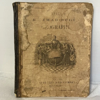 Cornell's Grammar-school Geography S. S. Cornell 1863 HC Atlas and Engravings - Image 1 of 4