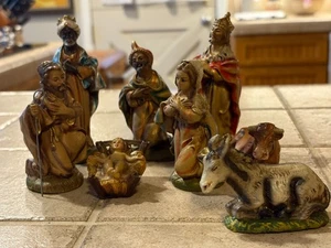 Belén Italia De Colección 8 Piezas María José Jesús 3 Sabios Vaca Burro - Imagen 1 de 10