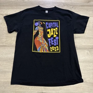 Camicia Capital Jazz Fest 2023 nera uomo grande concerto tour maglietta festival musica - Foto 1 di 2